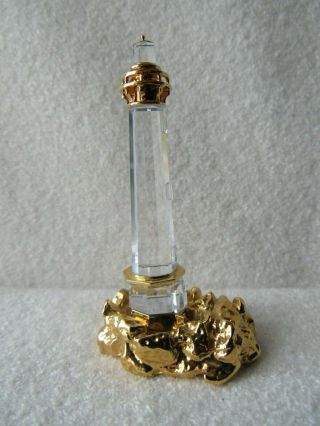 Swarovski Crystal Memories Journeys Figurine " Lighthouse " - Gold