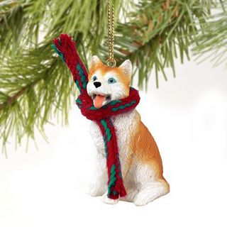 Conversation Concepts Siberian Husky Red And White With Blue Eyes Ornament