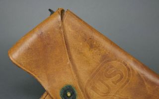 Korean War 1951 US Army Craighead S&W Victory Model 38 Revolver Leather Holster 2