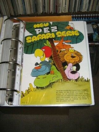 Pez Ad Sheet 1970s Jungle Safari Giraffe Kooky Zoo Orange Panther 2 Sided