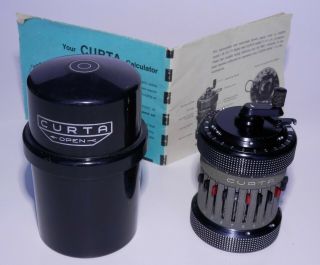Curta Type Ii 2 Mechanical Calculator With Case / Instructions No.  542937