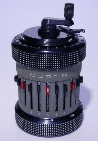 Curta Type II 2 Mechanical Calculator with Case / Instructions No.  542937 2