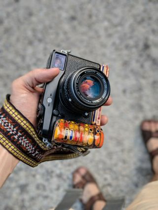 One Of A Kind Fujifilm X - Pro1 Body With Custom Grip And Vintage Pentax Lens