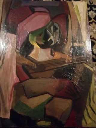 1919 Cubist Oil On Board Signed Picasso