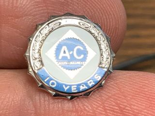 Vintage Allis - Chalmers Sterling Silver 10 Years Of Service Award Pin.