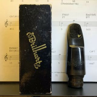 Vintage Brilhart Hard Rubber Carlsbad Tenor Saxophone Mouthpiece 5 Box
