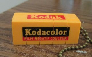Vintage Plastic Keychain Puzzle Kodak Film From France