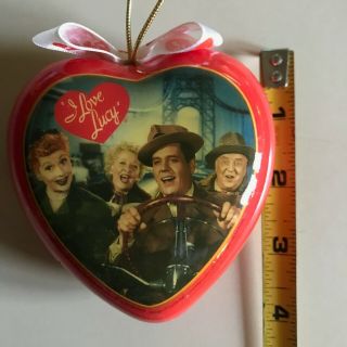 2006 I Love Lucy Heart Shaped Christmas Ornament California Here We Come