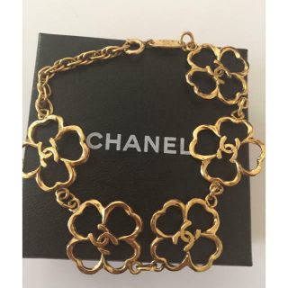 Auth Chanel Vintage Bracelet Camelia Gold Coco Mark Total L:20cm F/s