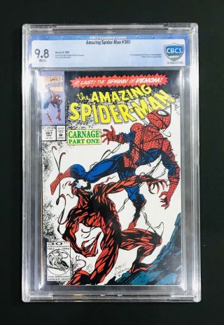 Spider - Man 361 1st Print Cbcs 9.  8 (first Appearance Carnage) Venom X Cgc