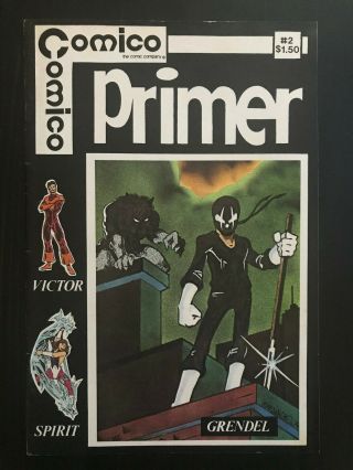 Primer 2 First Printing 1982 Comico Comic Book - First Appearance Of Grendel