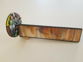 Vintage Stained Glass And Stone Kaleidoscope Double Wheel