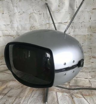 Vintage Panasonic Orbitel Ufo Spaceship Eyeball Transistor Tv Mid Century Tr - 005
