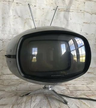 Vintage Panasonic Orbitel UFO Spaceship Eyeball Transistor TV Mid Century TR - 005 2