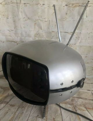 Vintage Panasonic Orbitel UFO Spaceship Eyeball Transistor TV Mid Century TR - 005 3