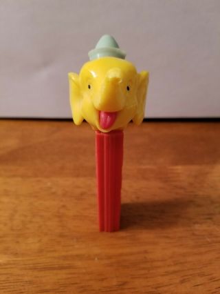 Elephant,  Yellow Head,  Aqua Pointy Hat Pez Dispenser