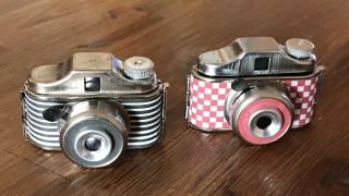 2 Vintage Subminiature Mini Spy Camera Work