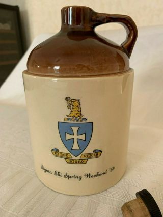 Sigma Chi Fraternity Whiskey Jug From 1964 
