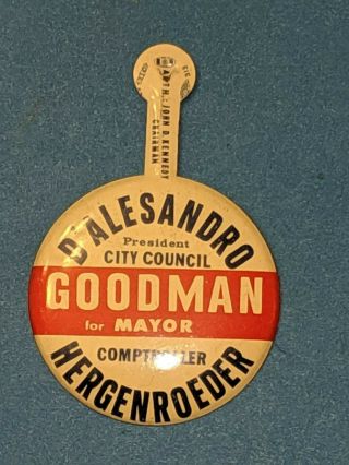 Philip H.  Goodman Baltimore Mayor 1962 W Young Tommy’ D’alesandro Pelosi Button