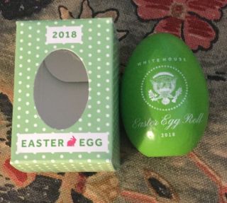 2018 Trump White House Easter Green Egg President & Melania Signed Eagle Seal