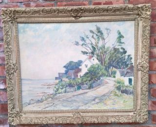 Old Lyme Connecticut Oil On Canvas Painting Attributed To Charles Ebert.  C1930 
