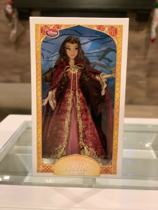 Disney Store Limited Edition Winter Belle 17” Doll Beauty And The Beast Nib