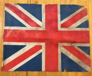 Ww2 Era United Kingdom Union Jack Flag 20.  5”x16.  5” Parade Size