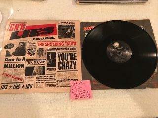 Guns N Roses Lies 1988 Press Record Vinyl Lp