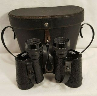 Vintage German 1935 Carl Zeiss Jena 8x30 Deltrintem Binoculars W/leather Case