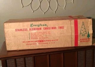 Vintage Evergleam 7 Ft.  Aluminum Pom Pom Christmas Tree 100 branches 2