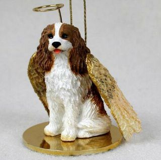 Cavalier King Charles (brn) Angel Dog Christmas Ornament Holiday Figurine Statue