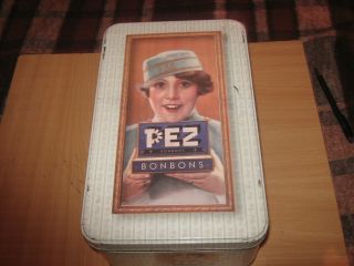 Pez Tin Box Old Vintage