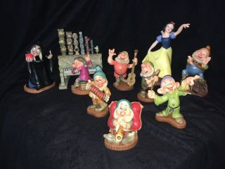 Wdcc Full Set Of Snow White And The 7 Dwarfs And Witch,  Boxes,  Coas