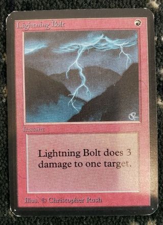 Vintage Magic | Near Mtg Alpha Lightning Bolt,