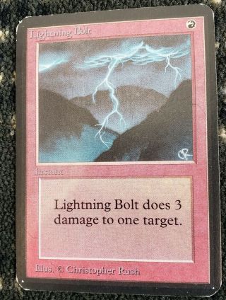 Vintage Magic | NEAR MTG Alpha Lightning Bolt, 3