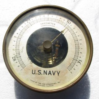 Bronze Barometer Fee & Stemwedel - U.  S Navy - Bu Ships - Circa 1941 Wwii