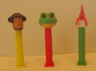 Pez Loose Animal Whistles - Monkey,  Frog,  And Rooster