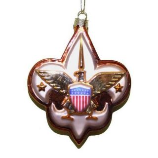 Boy Scouts Of America Logo Glass Christmas Ornament Bsa Decoration