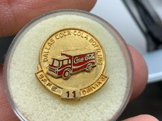 Dallas Coca - Cola Bottling 11 Years Safe Driving Service Award Pin.  Beauty