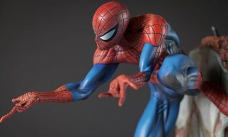 Spider - Man Comiquette Statue Sideshow Collectibles Marvel J.  Scott Campbell