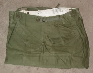 Vintage M - 1951 U.  S.  Army Field Trousers Korean War Old Stock Medium
