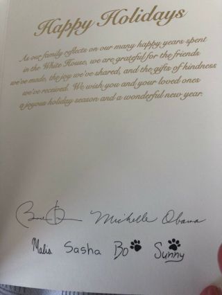 Official White House Christmas card President Barack &Family 2013 3