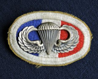 Post - Wwii Parachute Jump Wings & 101st Airborne 506th Pir Oval Patch
