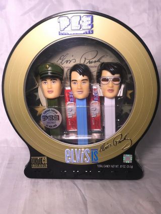 Elvis Presley Limited Edition Pez Dispenser Set Of 3 Collectible Cd