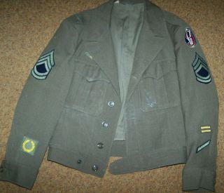 Ww2 Ike Jacket,  95th Division,  38s,  1944 Dated,  U.  S.  Issue