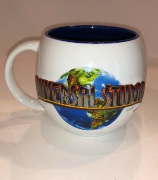 2012 Universal Studios Orlando Fl Theme Park Coffee Mug 3d Globe Logo Round