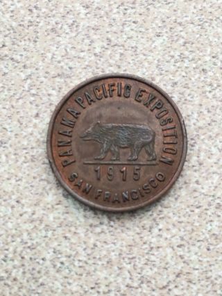 1915 San Francisco,  Pan - Pacific International Expo Medal Or Token