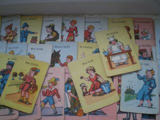 Vintage Playing Card Game " Happy Families " - Full Set