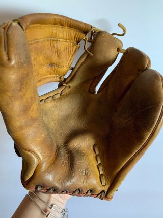 Vintage 1950s Alex Carrasquel 3 Finger Baseball Glove Profesional 254 De Lujo