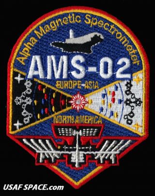 Ams - 02 - Alpha Magnetic Spectrometer Nasa Sts Space Shuttle Mission Patch
